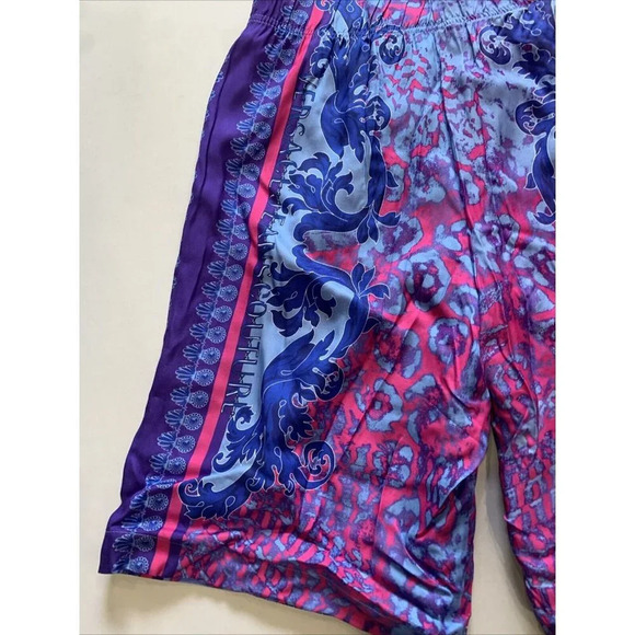 Versace Jeans Couture Men's Blue Twill Panel Printed Shorts IT 48 US 32 NWT - Picture 11 of 15